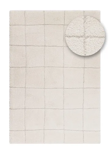 Maskinvävd Matta Montana Square 140x200 cm - Creme - Textilier & mattor - Mattor - Modern matta - Friezemattor