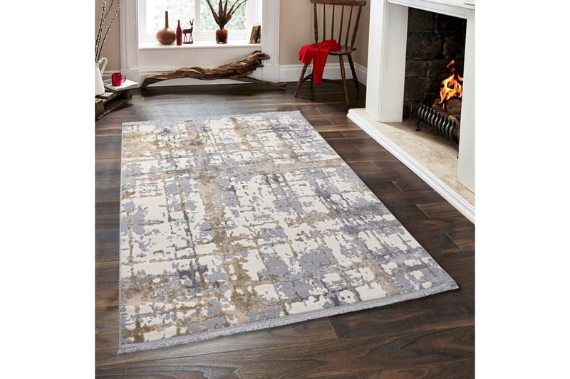 Naveena Gångmatta 80x150 cm Rektangulär Grå/Beige/Creme - Gångmattor