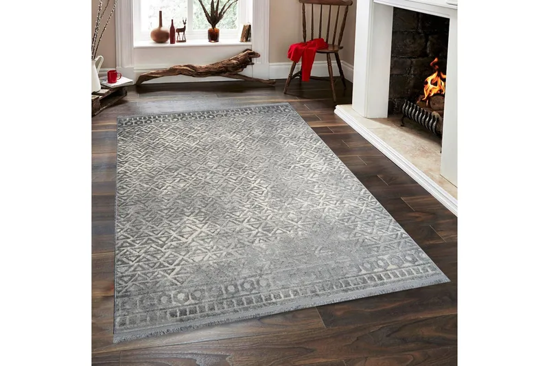 Naveena Wiltonmatta 120x170 cm Rektangulär, Grå/Creme