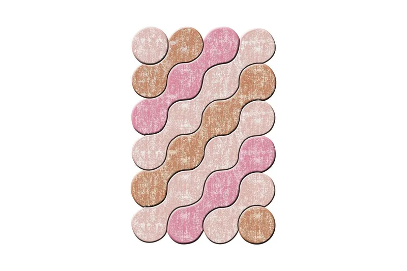 Nobuzane Wiltonmatta 60x100 cm Rektangulär - Rosa - Textilier & mattor - Mattor - Modern matta - Friezemattor