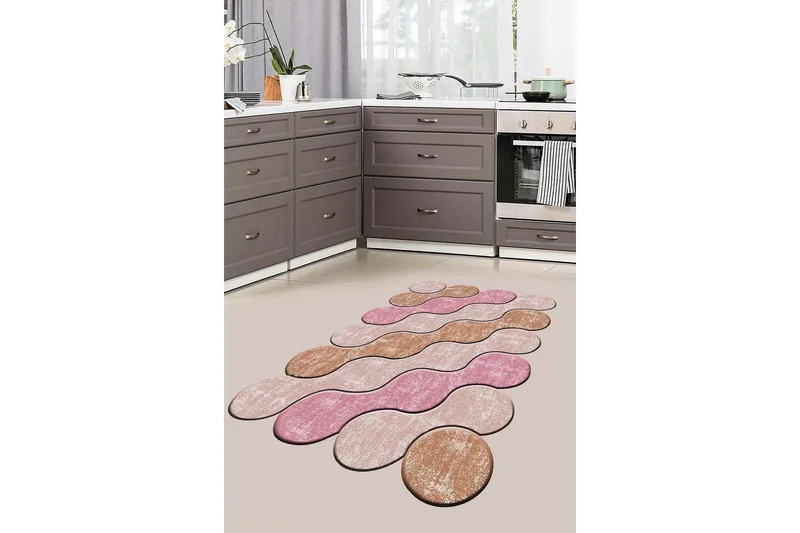 Nobuzane Wiltonmatta 60x100 cm Rektangulär - Rosa - Textilier & mattor - Mattor - Modern matta - Friezemattor