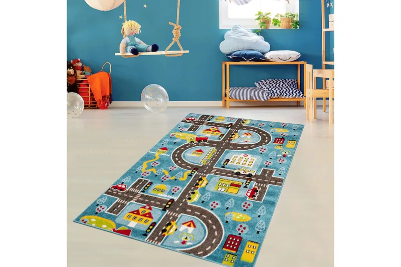 Noorpa Wiltonmatta 160x230 cm Rektangulär, Blå