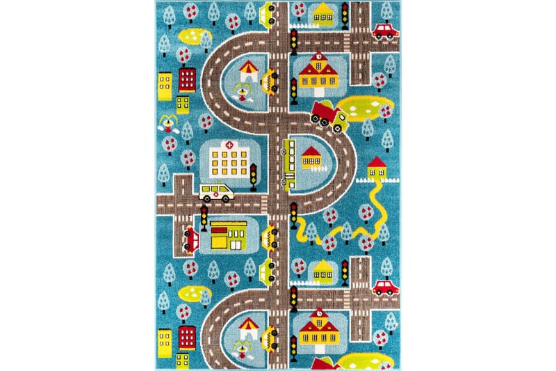 Noorpa Wiltonmatta 160x230 cm Rektangulär - Blå - Textilier & mattor - Mattor - Modern matta - Friezemattor