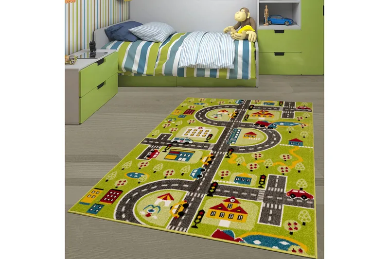 Noorpa Wiltonmatta 160x230 cm Rektangulär, Grön