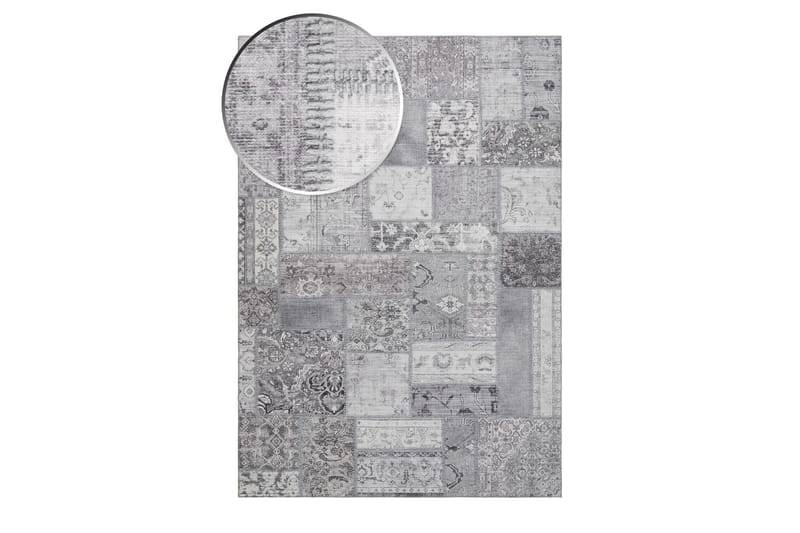 Patchwork Wiltonmatta 160x230 cm Rektangulär - Silver - Textilier & mattor - Mattor - Modern matta - Friezemattor