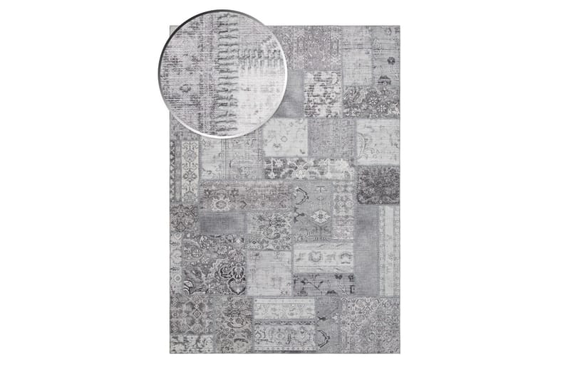 Patchwork Wiltonmatta 200x290 cm Rektangulär - Silver - Textilier & mattor - Mattor - Modern matta - Friezemattor