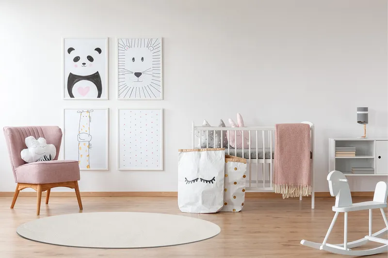 Soft Wiltonmatta Rund 160 cm - Vit - Textilier & mattor - Mattor - Modern matta - Friezemattor