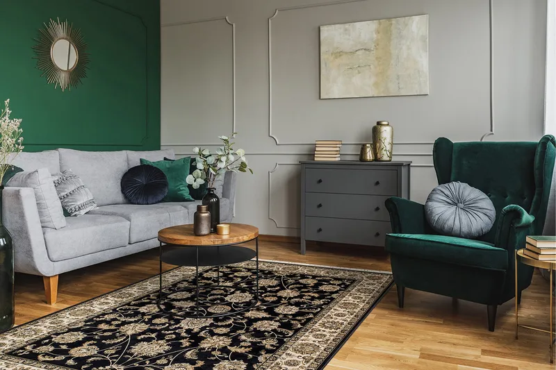 Teheran Wiltonmatta Rektangulär 200x300 cm - Svart - Textilier & mattor - Mattor - Modern matta - Friezemattor