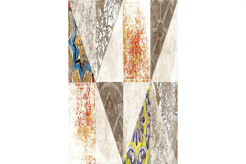 Tolunay Matta 100x150 cm - Flerfärgad - Textilier & mattor - Mattor - Modern matta - Friezemattor