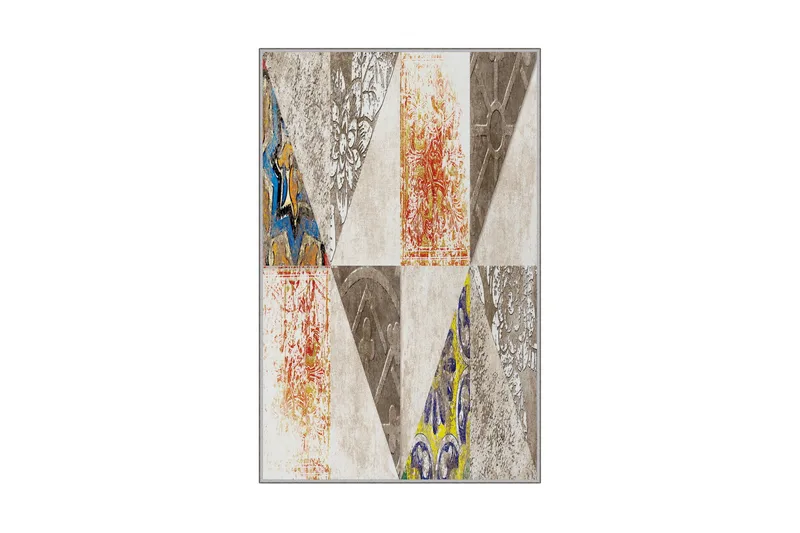 Tolunay Matta 100x150 cm - Flerfärgad - Textilier & mattor - Mattor - Modern matta - Friezemattor