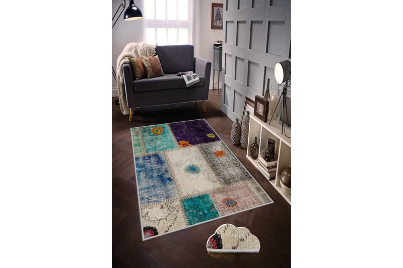 Tolunay Matta 100x150 cm - Flerfärgad - Textilier & mattor - Mattor - Modern matta - Friezemattor