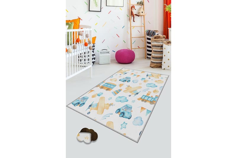 Tolunay Matta 100x200 cm - Flerfärgad - Textilier & mattor - Mattor - Modern matta - Friezemattor