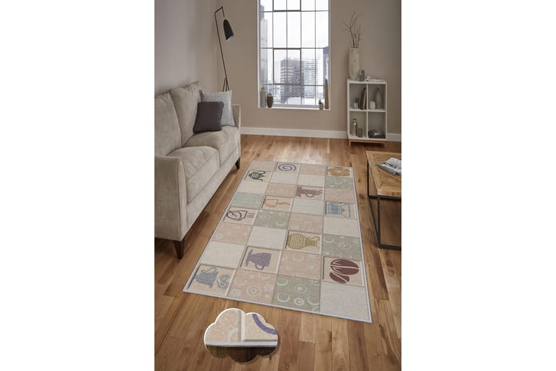 Tolunay Matta 100x200 cm - Flerfärgad - Textilier & mattor - Mattor - Modern matta - Friezemattor