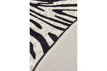 Ulphe Matta Rund 100 cm - Zebra/Sammet - Textilier & mattor - Mattor - Modern matta - Friezemattor