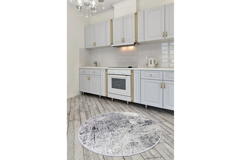 Umboni Matta Rund 140 cm - Flerfärgad/Sammet - Textilier & mattor - Mattor - Modern matta - Friezemattor