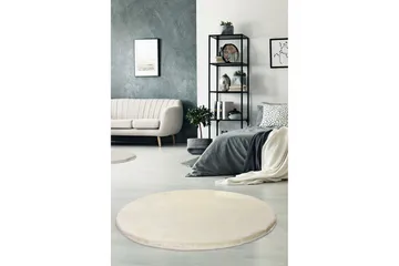 Vigentino Matta Rund 90 cm - Beige/Akryl - Textilier & mattor - Mattor - Modern matta - Friezemattor