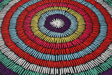 Zircle Matta Rund 100 cm - Flerfärgad/Sammet - Textilier & mattor - Mattor - Modern matta - Friezemattor