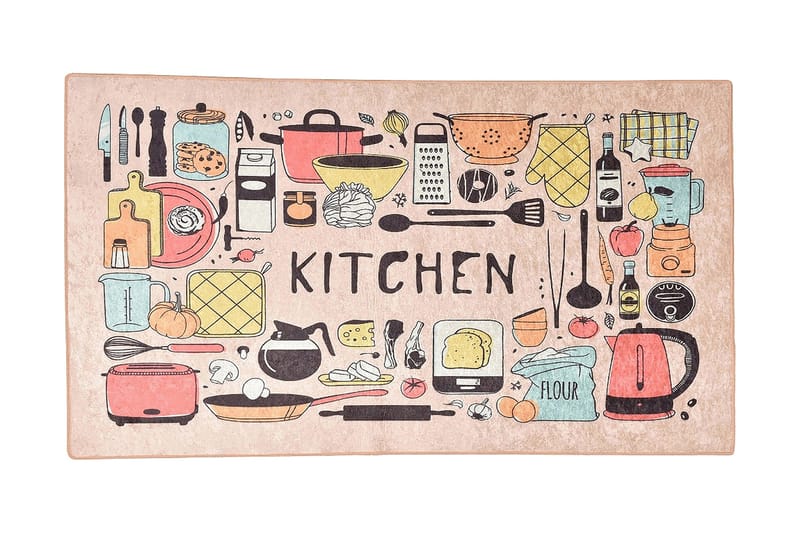 Contento Entrematta 100x300 cm, Flerfärgad/Sammet