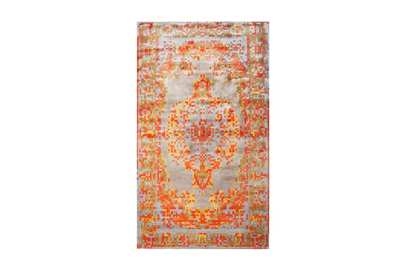 DIAMOND 2077A Matta Grå/Orange 80x150 cm - Gångmattor