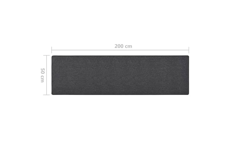 Gångmatta antracit 50x200 cm - Grå - Textilier & mattor - Mattor - Modern matta - Gångmattor