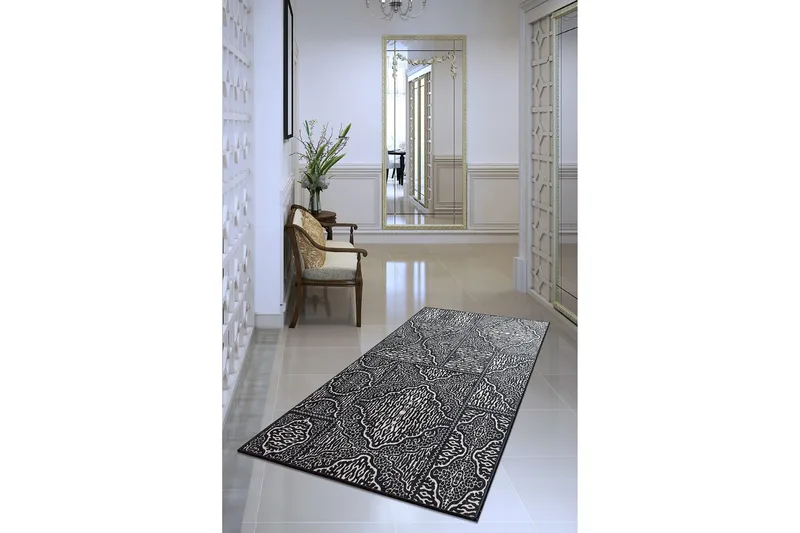 Iravathe Entrematta 80x300 cm, Svart/Sammet