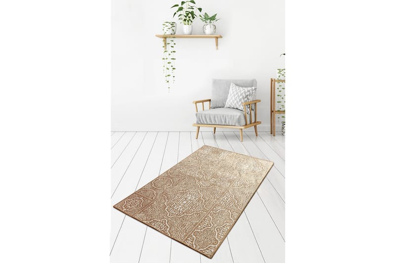 KOSHE Entrematta 100x300 cm Beige/Sammet - Gångmattor