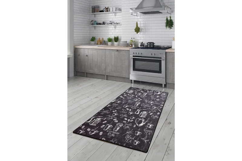 Mikino Entrematta 80x300 cm, Svart/Sammet