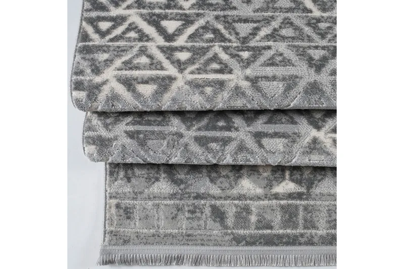 Naveena Gångmatta 100x400 cm Rektangulär Grå/Creme - Textilier & mattor - Mattor - Modern matta - Gångmattor