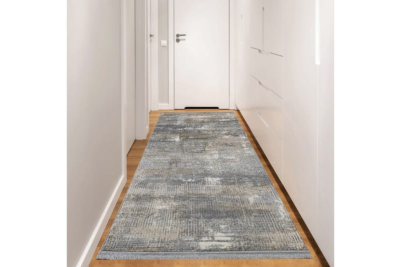 Naveena Gångmatta 100x500 cm Rektangulär Grå/Beige/Creme - Textilier & mattor - Mattor - Modern matta - Gångmattor