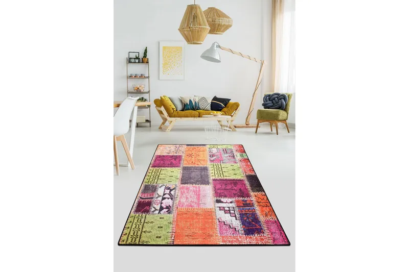 Nevriye Entrematta 100x300 cm - Flerfärgad/Sammet - Textilier & mattor - Mattor - Modern matta - Gångmattor