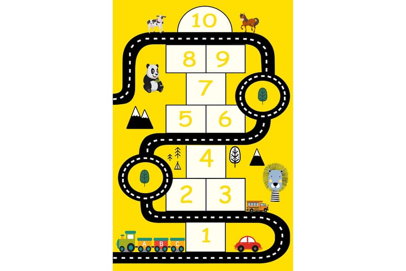 Nonu Gångmatta 100x150 cm Rektangulär Gul - Textilier & mattor - Mattor - Modern matta - Gångmattor