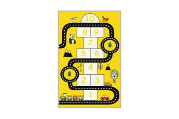 Nonu Gångmatta 100x150 cm Rektangulär - Gul - Textilier & mattor - Mattor - Modern matta - Gångmattor