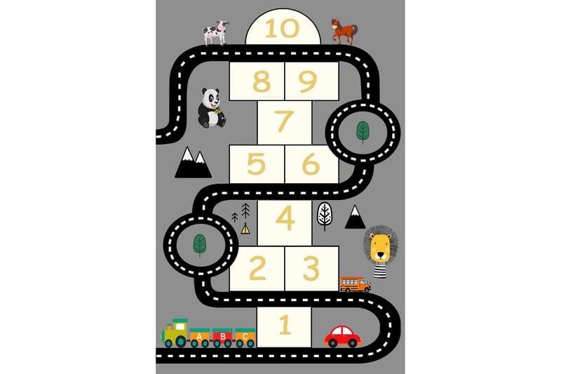 Noojo Gångmatta 100x150 cm Rektangulär Grå - Textilier & mattor - Mattor - Modern matta - Gångmattor