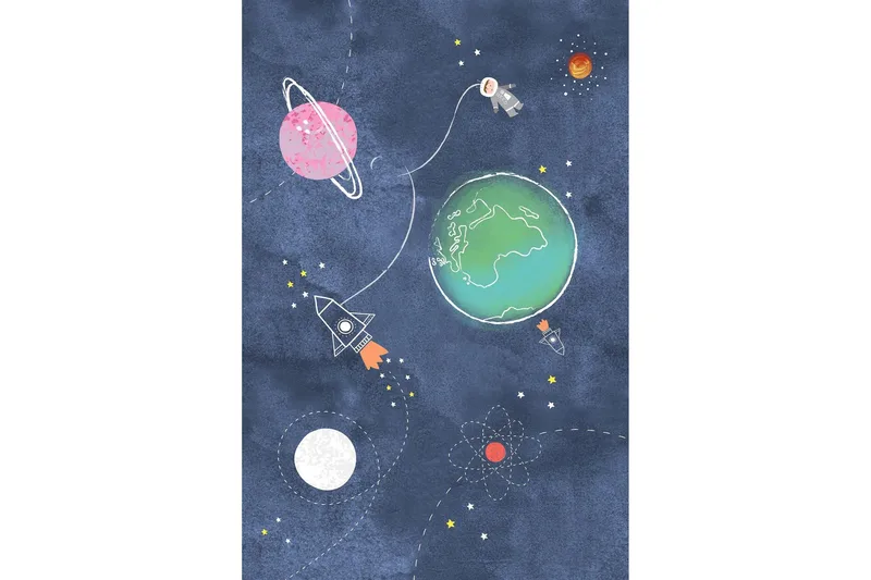 Nooralam Gångmatta 80x150 cm Rektangulär - Flerfärgad - Textilier & mattor - Mattor - Modern matta - Gångmattor