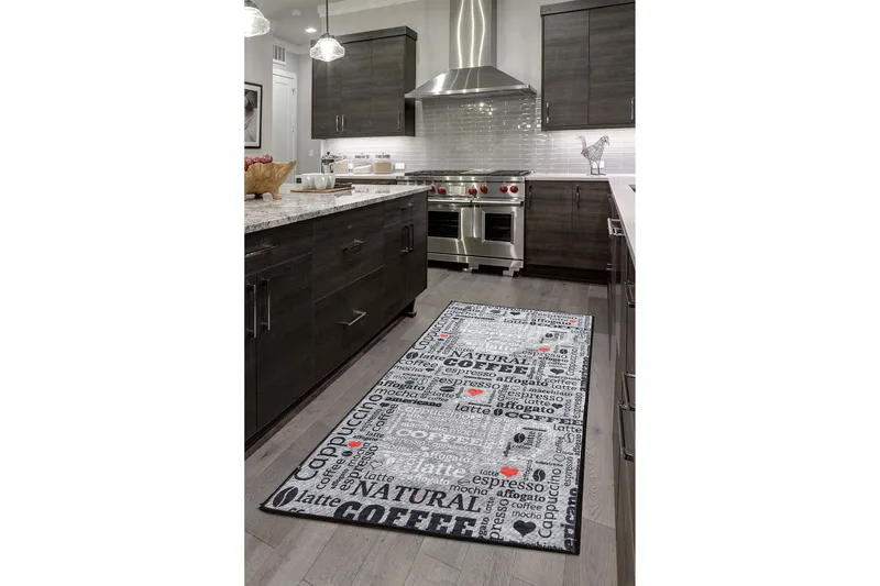 Tugrul Entrematta 100x300 cm - Grå/Sammet - Textilier & mattor - Mattor - Modern matta - Gångmattor