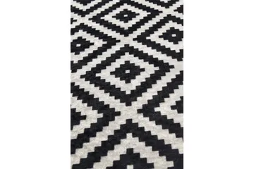 Umukara Entrematta 100x300 cm - Svart/Vit - Textilier & mattor - Mattor - Modern matta - Gångmattor