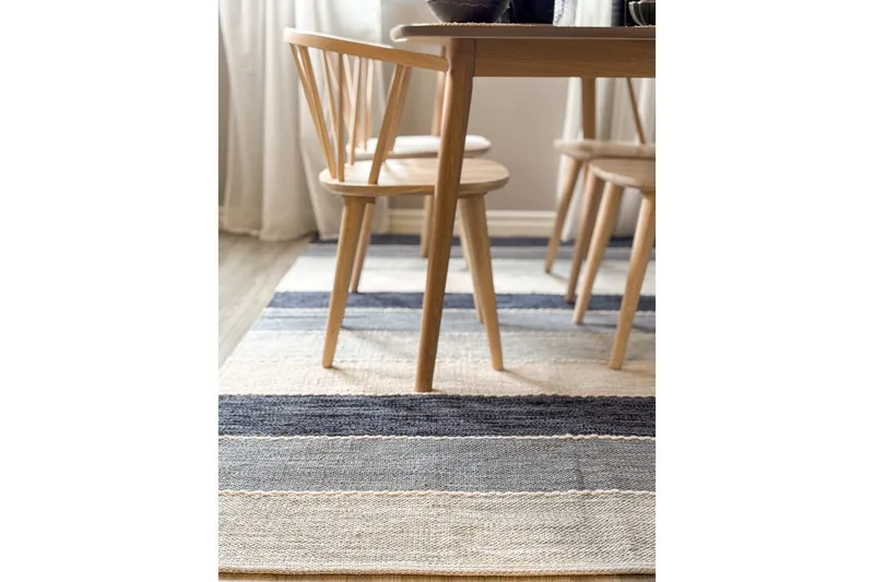 Garnmatta Båstad - 160x230 cm, Blå - Textilier & mattor - Mattor - Modern matta - Bomullsmattor