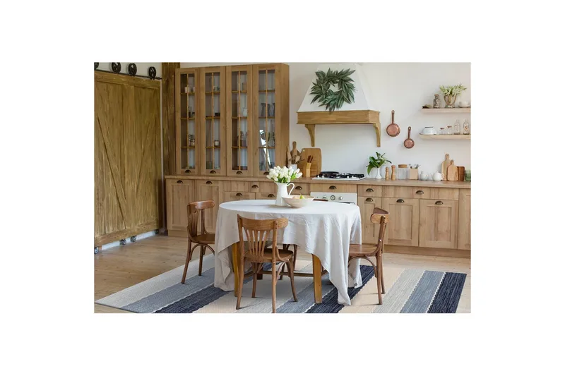 Garnmatta Båstad - 160x230 cm, Blå - Textilier & mattor - Mattor - Modern matta - Bomullsmattor