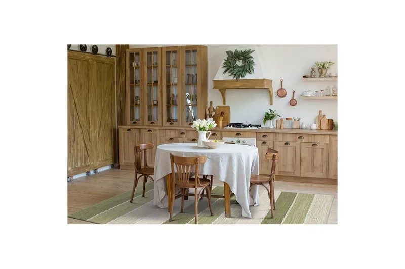 Garnmatta Båstad - 160x230 cm, Grön - Textilier & mattor - Mattor - Modern matta - Bomullsmattor