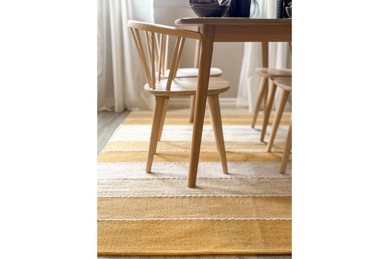 Garnmatta Båstad - 160x230 cm, Gul - Textilier & mattor - Mattor - Modern matta - Bomullsmattor