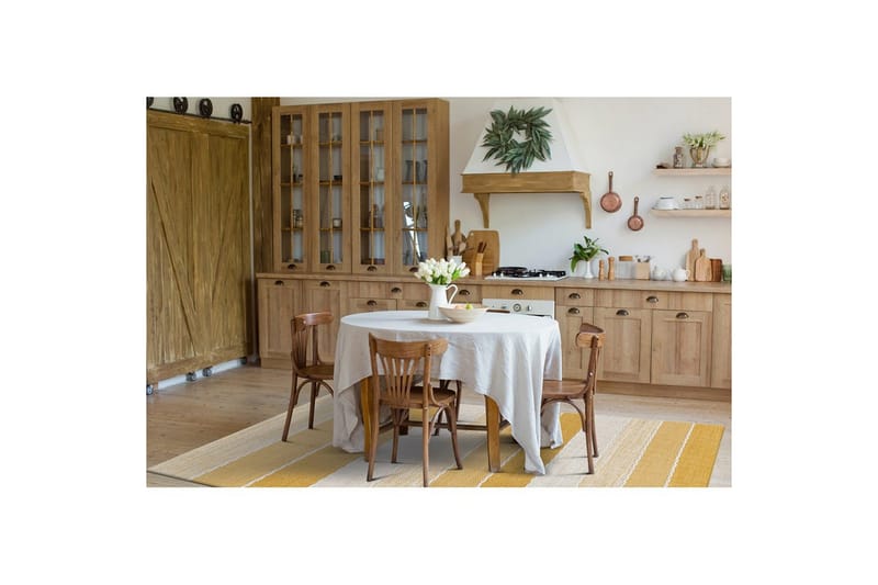 Garnmatta Båstad - 160x230 cm, Gul - Textilier & mattor - Mattor - Modern matta - Bomullsmattor