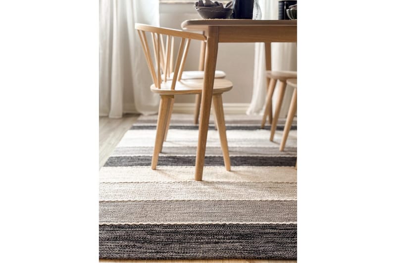 Garnmatta Båstad - 160x230 cm, Svart - Textilier & mattor - Mattor - Modern matta - Bomullsmattor