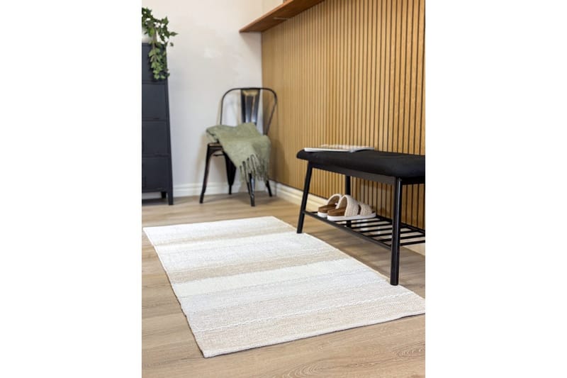 Garnmatta Båstad - 75x150 cm, Creme - Textilier & mattor - Mattor - Modern matta - Bomullsmattor