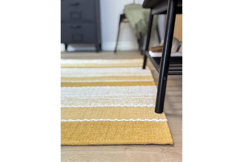 Garnmatta Båstad - 75x150 cm, Gul - Textilier & mattor - Mattor - Modern matta - Bomullsmattor
