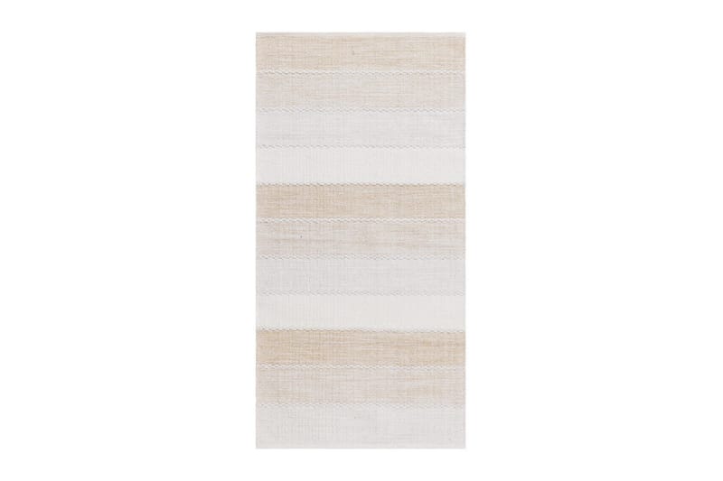 Garnmatta Båstad - 75x280 cm, Creme - Textilier & mattor - Mattor - Modern matta - Bomullsmattor