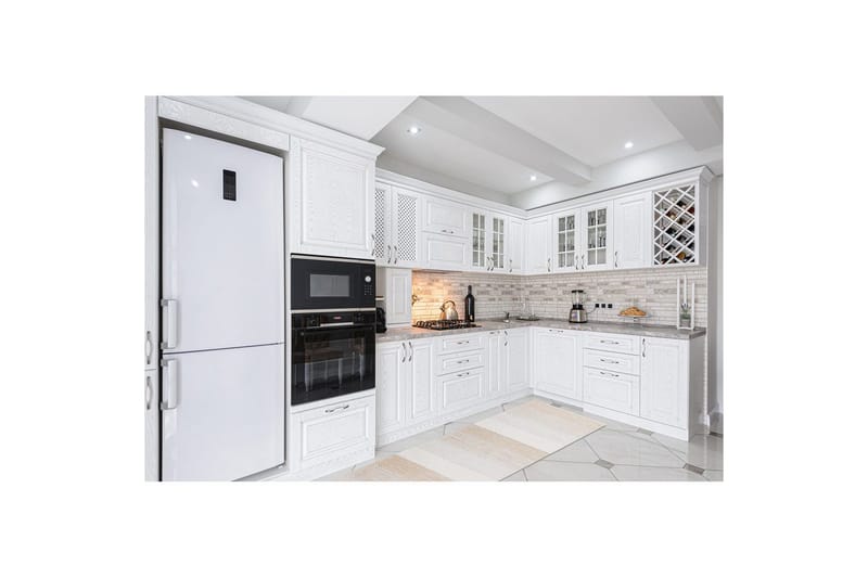 Garnmatta Båstad - 75x280 cm, Creme - Textilier & mattor - Mattor - Modern matta - Bomullsmattor