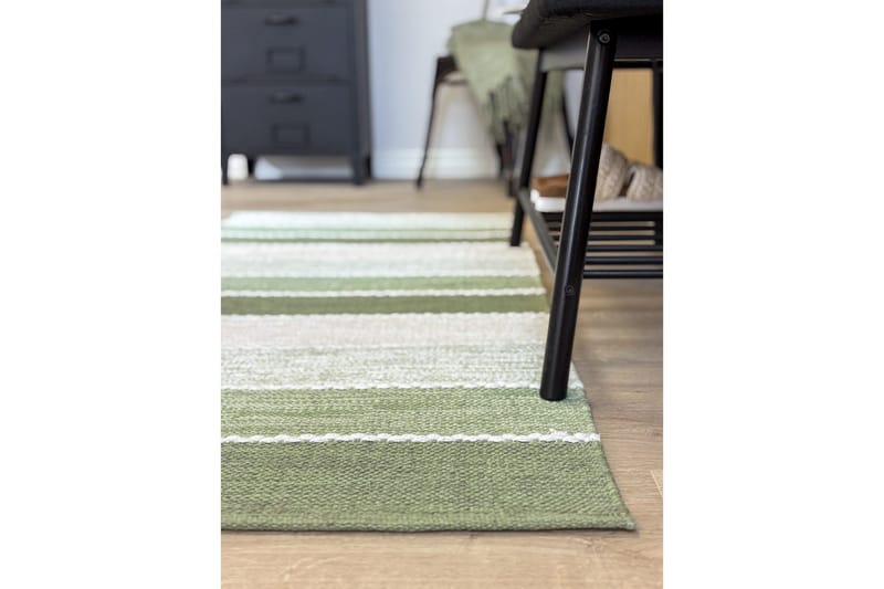 Garnmatta Båstad - 75x280 cm, Grön - Textilier & mattor - Mattor - Modern matta - Bomullsmattor