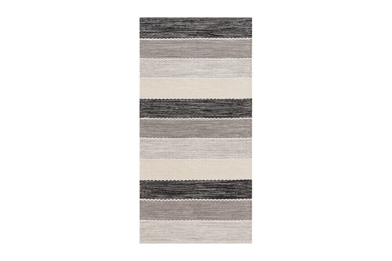 Garnmatta Båstad - 75x280 cm, Svart - Textilier & mattor - Mattor - Modern matta - Bomullsmattor