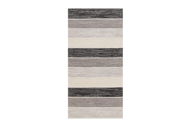 Garnmatta Båstad - 75x280 cm, Svart - Textilier & mattor - Mattor - Modern matta - Bomullsmattor