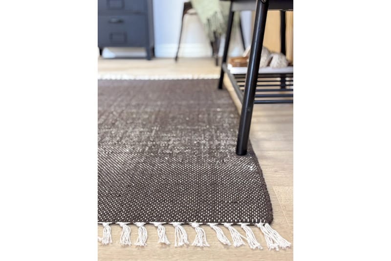 Garnmatta Line - 130x190 cm, Choklad - Textilier & mattor - Mattor - Modern matta - Bomullsmattor
